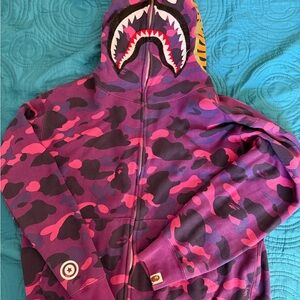 Purple and Pink Camo Shark Hoodie